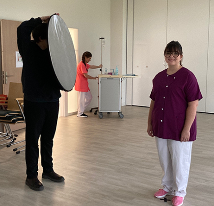 Océane devant le photographe